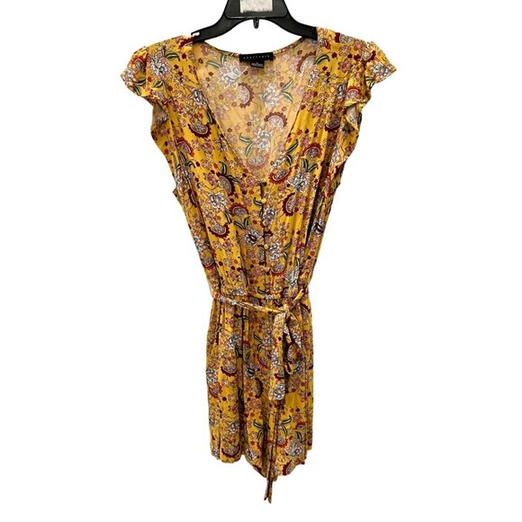 Sanctuary Artist Floral Button Down Flutter Romper-  Size L - Picture 4 of 10